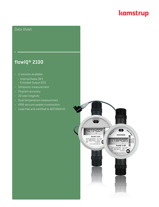 flowIQ 2100 - Residential Meter Specs Image